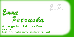 emma petruska business card